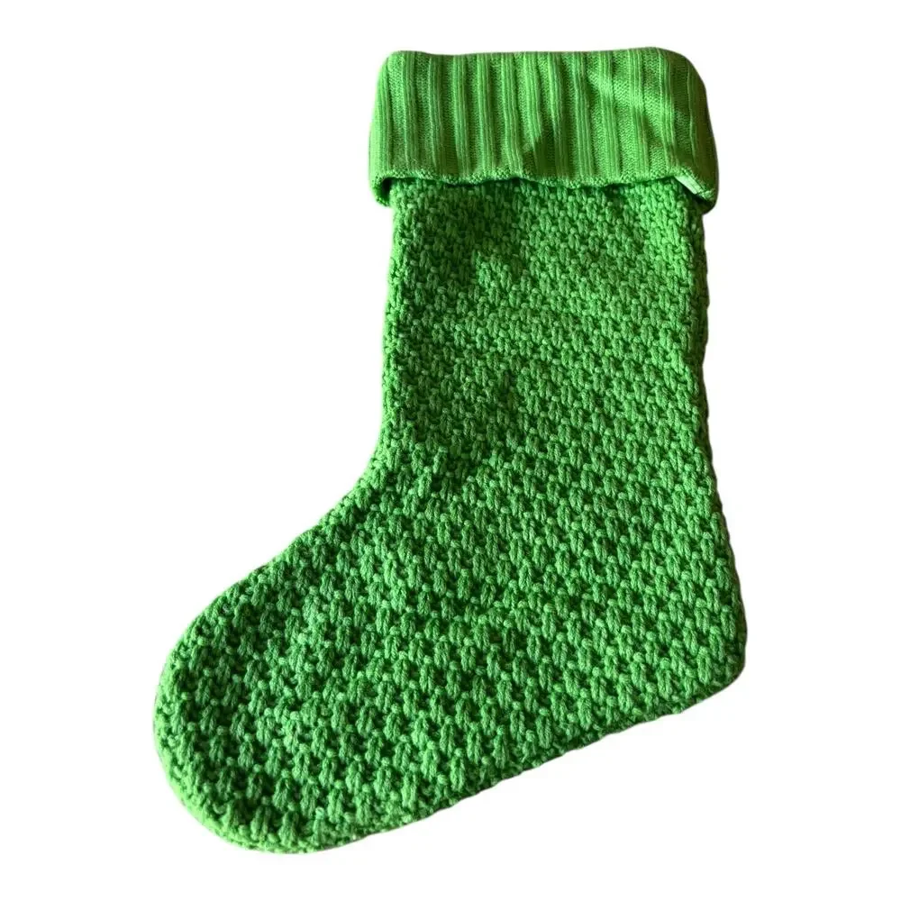 Wondershop Monogram Stocking Green Knit M Letter